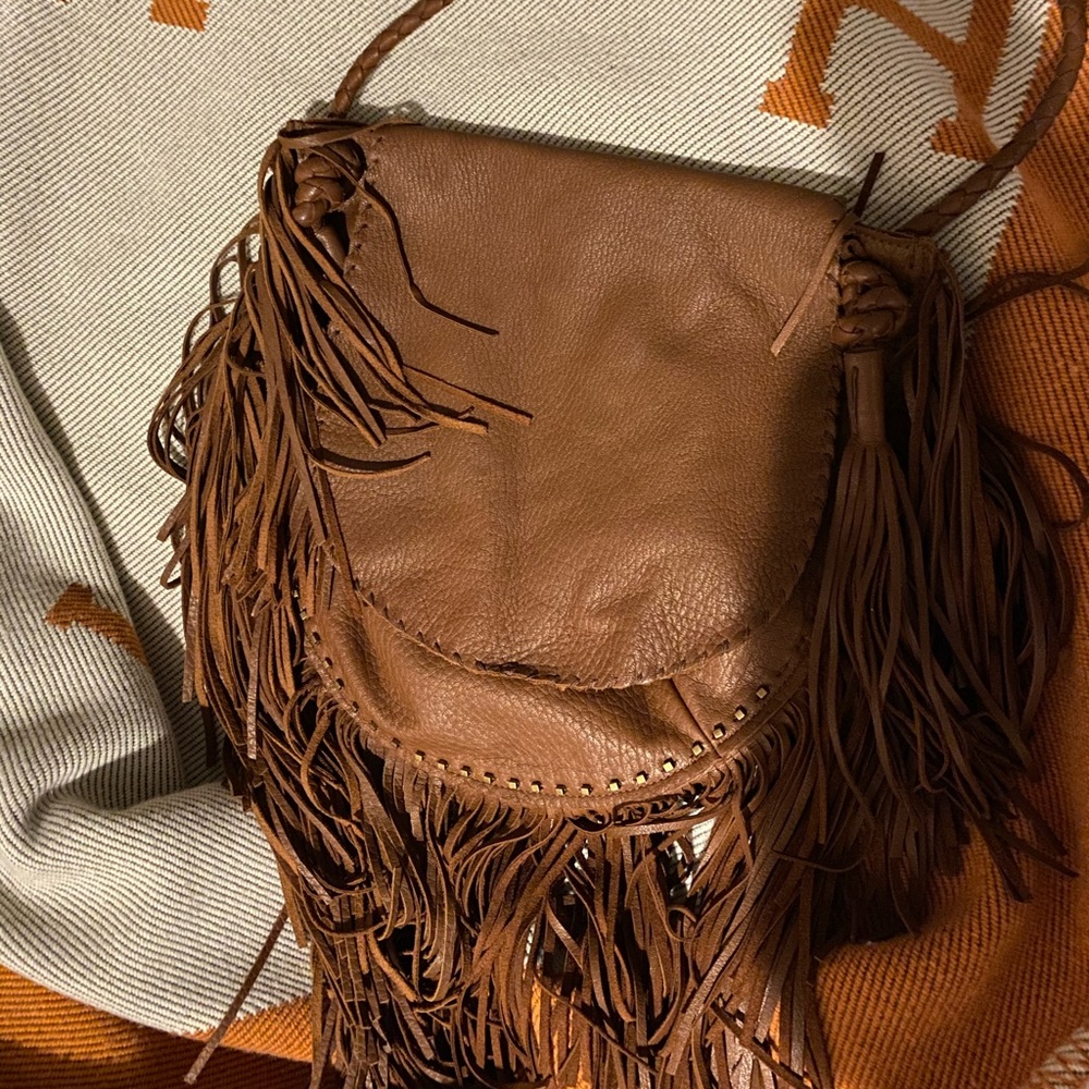T. GREMILLION Brown Leather fringe bag NEW